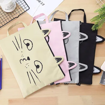 Cute Cat Mustache Zipper Canvas The Office A4 File Bag Student Office Stationery Test Paper Storage Bag Tablet Tote Bag z0503#G2
Cute Cat Mustache Zipper Canvas The Office A4 File Bag Student Office Stationery Test Paper Storage Bag Tablet Tote Bag z0503#G2