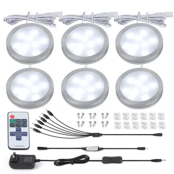 HuaXinV LED Dimming Puck Lights, UL Listed Power Adapter, 1020lm Total of 12W DC12V 6000K Daylight 6 pcs kit LED Under
HuaXinV LED Dimming Puck Lights, UL Listed Power Adapter, 1020lm Total of 12W DC12V 6000K Daylight 6 pcs kit LED Under