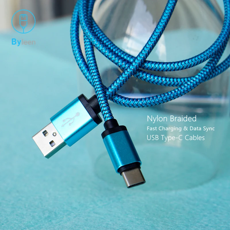 Byleen USB C Type 2.4A кабель для быстрой зарядки и передачи данных Meizu 16 UMIDIGI S2 Lenovo Zuk
