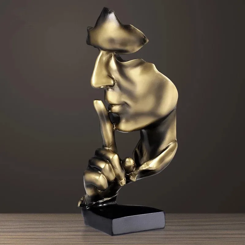 Silence is the gold living room wine cabinet bedroom decorations office ornaments creative modern personality home furnishings
Silence is the gold living room wine cabinet bedroom decorations office ornaments creative modern personality home furnishings