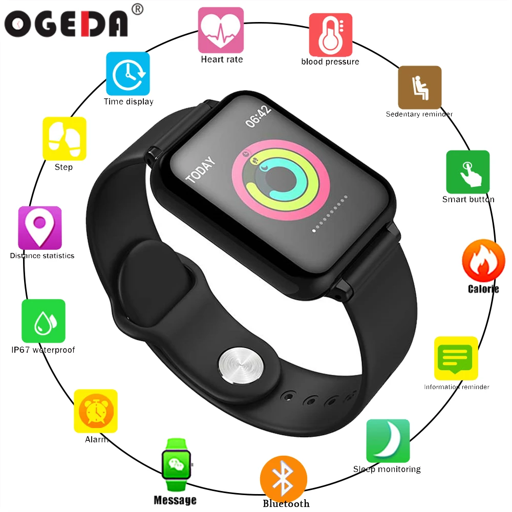 2019 Brand New OGEDA Men Sport Fitness Smart Watch IP67 Casual Fashion Ladies Sports Bracelet Heart Rate Monitor For Huawei Pink
2019 Brand New OGEDA Men Sport Fitness Smart Watch IP67 Casual Fashion Ladies Sports Bracelet Heart Rate Monitor For Huawei Pink