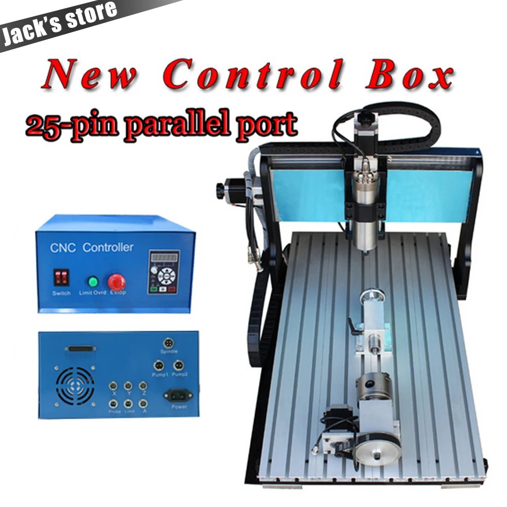25-pin parallel port !!! 6040Z-S++(4aixs),800W Spindle+1.5kw VFD CNC6040 CNC Router water-cooling Metal engraving machine
25-pin parallel port !!! 6040Z-S++(4aixs),800W Spindle+1.5kw VFD CNC6040 CNC Router water-cooling Metal engraving machine