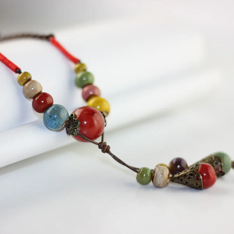 Ceramic Colorful Beads Pendants Necklace For Women Jewelry Long Chain Tassel Choker Necklace Female Charm Statement Retro Gifts
Ceramic Colorful Beads Pendants Necklace For Women Jewelry Long Chain Tassel Choker Necklace Female Charm Statement Retro Gifts