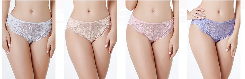 Jerrinut Full Lace Panty For Women Plus Size XL XXL XXXL XXXXL Briefs Underwear Lingerie Intiamtes Transparent Mid Waist Panties4