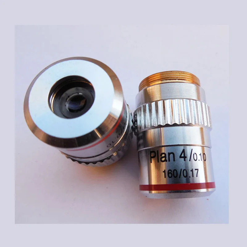 New 4X / 0.1 Plan Achromatic Objective Lens Microscope objective DIN160/0.17 Biological Microscope Objective free shipping
New 4X / 0.1 Plan Achromatic Objective Lens Microscope objective DIN160/0.17 Biological Microscope Objective free shipping