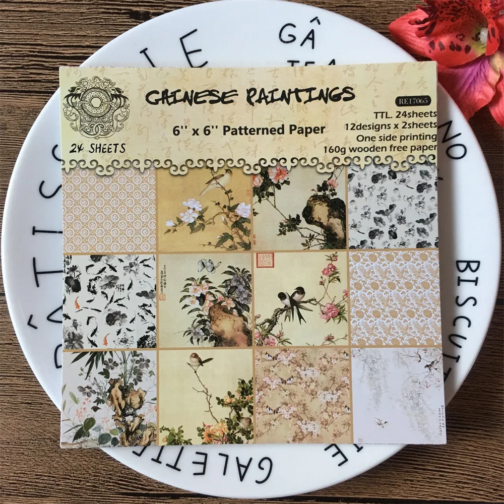 24pcs/Pack 6*6inch Chinese Painting Patterned Paper Pack for Scrapbooking DIY Happy Planner Card Making Journal Project
24pcs/Pack 6*6inch Chinese Painting Patterned Paper Pack for Scrapbooking DIY Happy Planner Card Making Journal Project