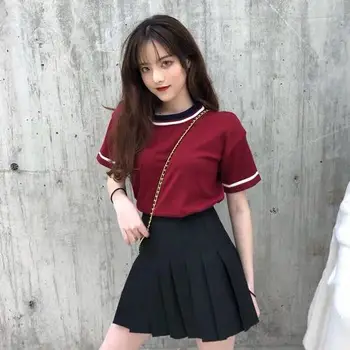 Short Sleeve Preppy Style Pleated Two Piece Set Kawaii Women Skirt Sets Twinset Korean Lady Clothes Terno Feminino 2 Set Woman
Short Sleeve Preppy Style Pleated Two Piece Set Kawaii Women Skirt Sets Twinset Korean Lady Clothes Terno Feminino 2 Set Woman