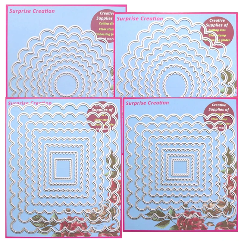 4-Set Basic Cutting dies Scalloped Rectangle Square Circle & Oval Cardmaking & Scrapbooking DIY Craft stencil
4-Set Basic Cutting dies Scalloped Rectangle Square Circle & Oval Cardmaking & Scrapbooking DIY Craft stencil