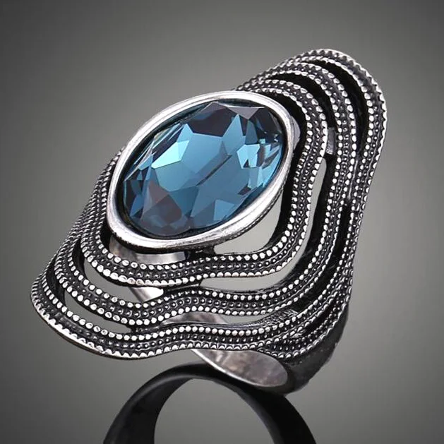 European Style Fashion Beautiful Vintage Antique Silver Bohemian Boho Crystal Rings For Women Maxi Ring Anillos Bague Femme
European Style Fashion Beautiful Vintage Antique Silver Bohemian Boho Crystal Rings For Women Maxi Ring Anillos Bague Femme