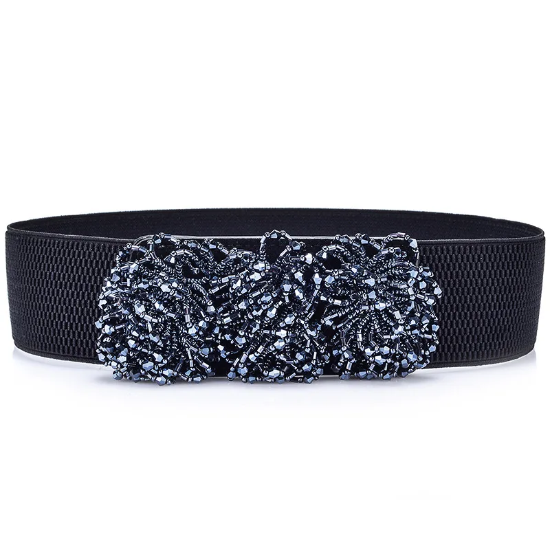 Elegant caestus Belt handmade blue black beaded dress accessories inlaid elastic girdle waistband wide waistband SD20
Elegant caestus Belt handmade blue black beaded dress accessories inlaid elastic girdle waistband wide waistband SD20