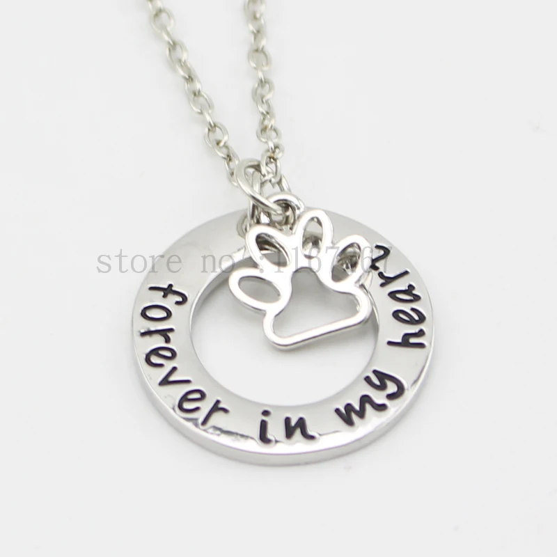 2015 New arrive "Forever in my Heart" Pet Memorial Necklace Dog Paw Print Tag silver pendant necklace keepsake Wholesale Jewelry
2015 New arrive "Forever in my Heart" Pet Memorial Necklace Dog Paw Print Tag silver pendant necklace keepsake Wholesale Jewelry