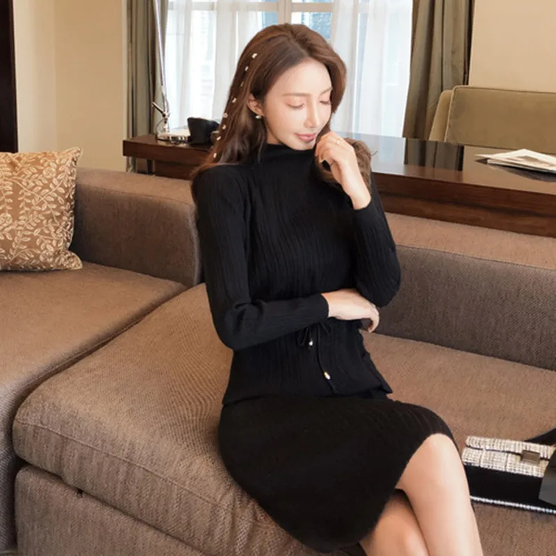 High Quality 2019 Retro Knitting Dress Ribbon Lacing Up Long Sleeve Sexy Rib Dress Autumn Women Solid Rib Bodycon Vestidos
High Quality 2019 Retro Knitting Dress Ribbon Lacing Up Long Sleeve Sexy Rib Dress Autumn Women Solid Rib Bodycon Vestidos