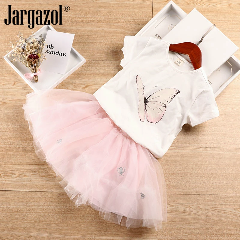2019 Summer Girls Cotton Clothes Set Pink Butterfly T Shirt Embroidery Skirt 2 Pieces Set Children Clothing Sets Drop Shipping
2019 Summer Girls Cotton Clothes Set Pink Butterfly T Shirt Embroidery Skirt 2 Pieces Set Children Clothing Sets Drop Shipping