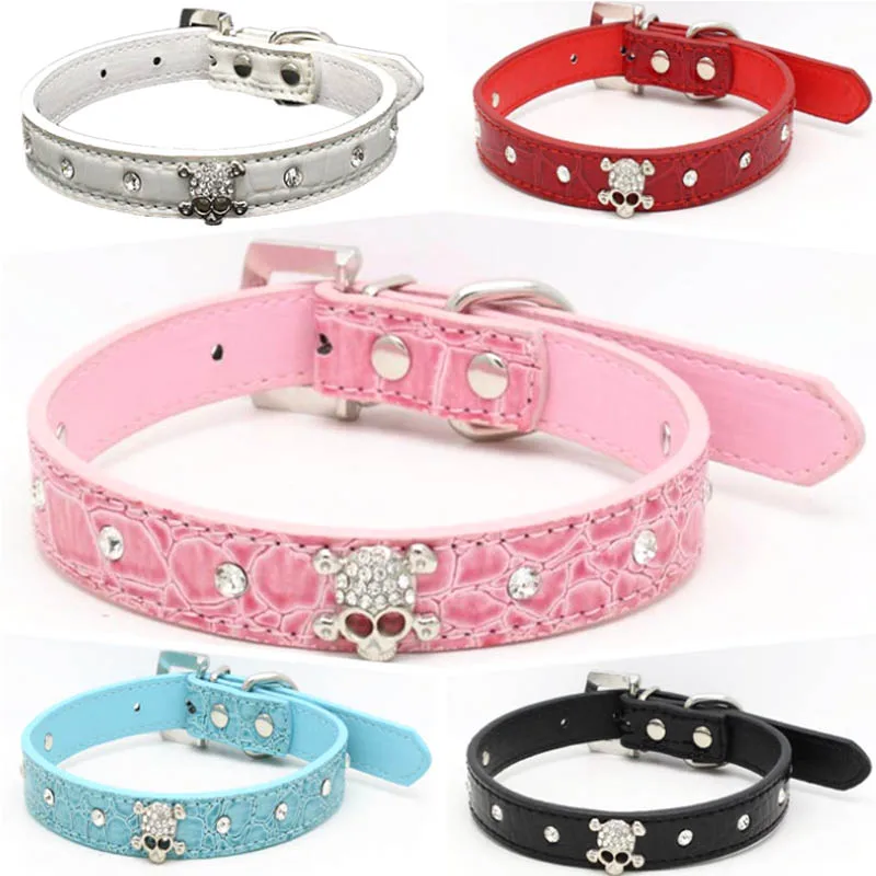 PU Leather Dog Collar Rhinestone Puppy Buckle Puppy Pet Collars Perro Led Small Dog Collars With Skull Pet Accessories 5 Colors
PU Leather Dog Collar Rhinestone Puppy Buckle Puppy Pet Collars Perro Led Small Dog Collars With Skull Pet Accessories 5 Colors