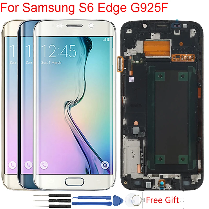Super Amoled S6 Edge LCD For Samsung Galaxy S6 Edge Display With Frame Touch Screen Assembly SM-G925F G925F G925 Display
Super Amoled S6 Edge LCD For Samsung Galaxy S6 Edge Display With Frame Touch Screen Assembly SM-G925F G925F G925 Display