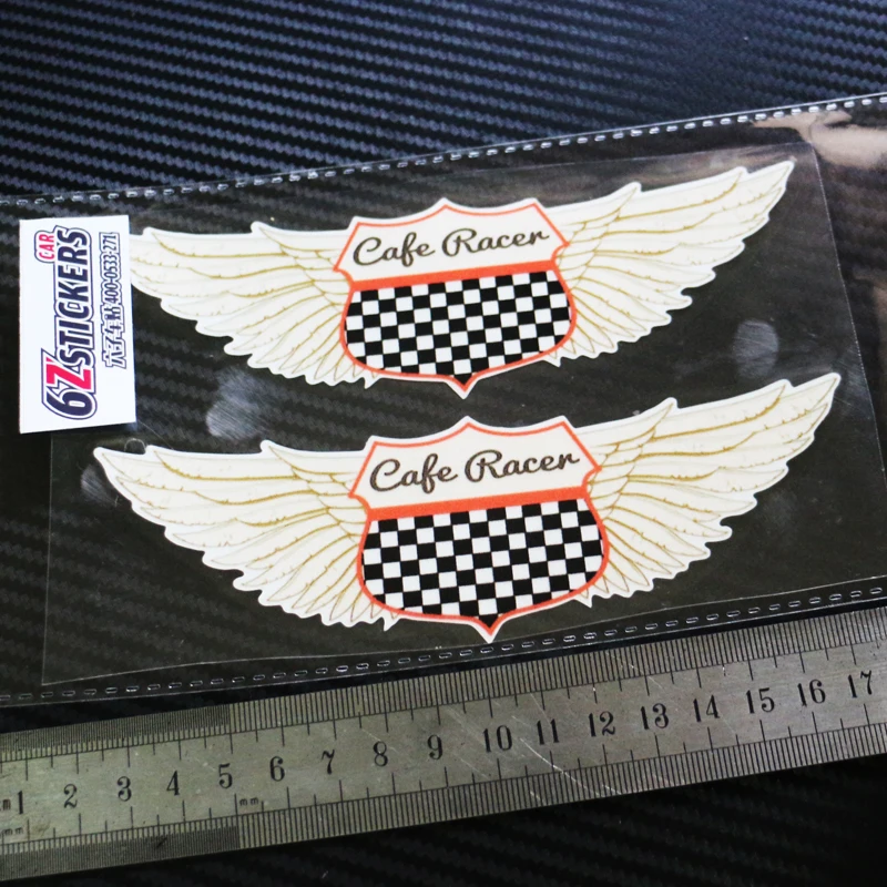 Sixsub Кафе RACER ALAS Plastificado Adhesivos x2 motocicleta pegatina moto отражательные переводные наклейки