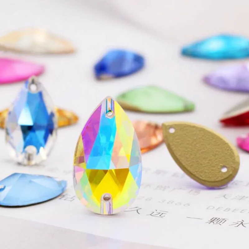 Glass K9 Crystal Sew on Rhinestones Mixed Colors Flatback Tear Drop Sew on stone for DIY clothing bags shose material
Glass K9 Crystal Sew on Rhinestones Mixed Colors Flatback Tear Drop Sew on stone for DIY clothing bags shose material