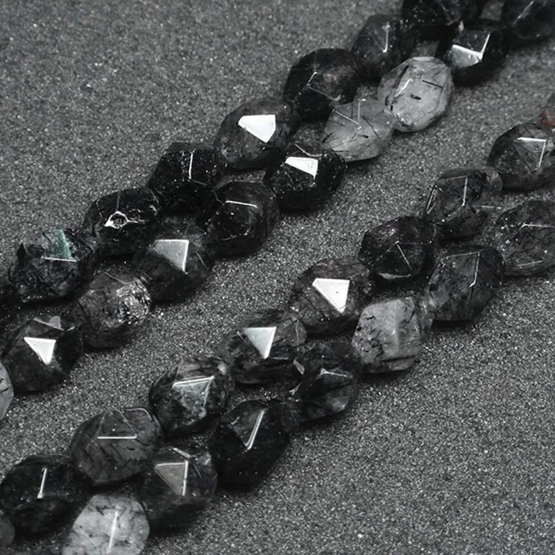 Natural Faceted Olivary Rice Black Rutilated Quartzs Beads For Jewelry Making Beads 15'' DIY Beads Trinket Mother's Day Gift
Natural Faceted Olivary Rice Black Rutilated Quartzs Beads For Jewelry Making Beads 15'' DIY Beads Trinket Mother's Day Gift