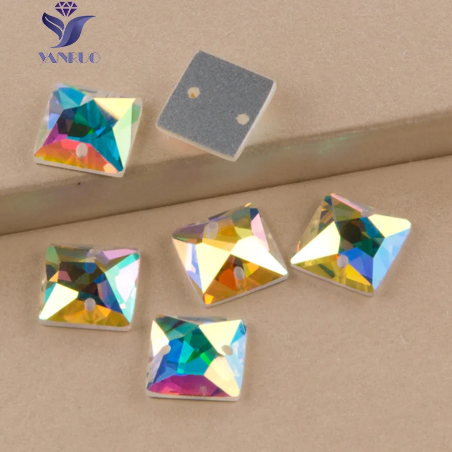 YANRUO 2308TH Square 10 14 20 36 mm Crystal AB Glass Rhinestones Crystal Strass Sew On Stones Sew Beads Garment Clothes
YANRUO 2308TH Square 10 14 20 36 mm Crystal AB Glass Rhinestones Crystal Strass Sew On Stones Sew Beads Garment Clothes