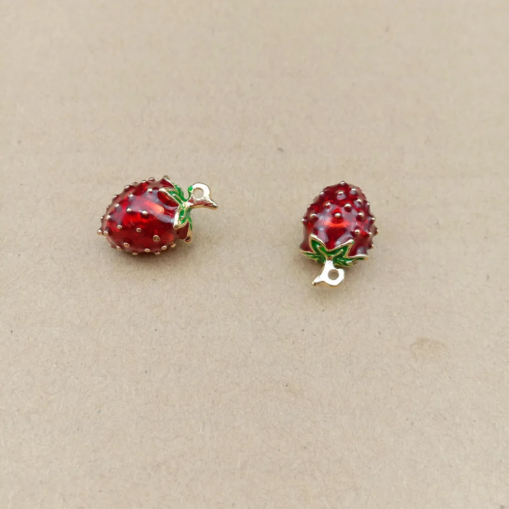 10pcs 17x11mm Korean jewelry accessories new 3D solid enamel strawberry charms Earrings Necklace Pendant handmade DIY material
10pcs 17x11mm Korean jewelry accessories new 3D solid enamel strawberry charms Earrings Necklace Pendant handmade DIY material