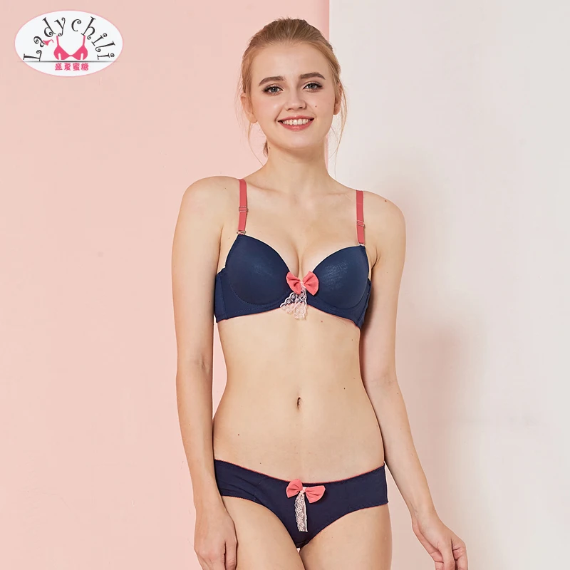 Ladychili Women Plain Color Cotton Comfortable Womens Bras And Underwear Sets Pink Bow Lace Push Up Seamless Matching Bra Set N3
Ladychili Women Plain Color Cotton Comfortable Womens Bras And Underwear Sets Pink Bow Lace Push Up Seamless Matching Bra Set N3