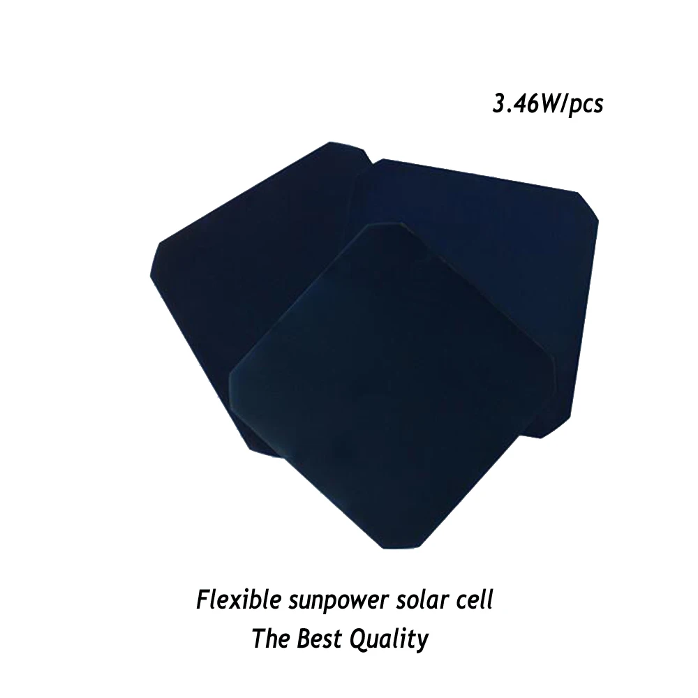 Flexible Solar cell Max power 3.46W/pcs Monocrystalline 5x5 Sunpower solar cell for DIY Flexible solar panel car charger
Flexible Solar cell Max power 3.46W/pcs Monocrystalline 5x5 Sunpower solar cell for DIY Flexible solar panel car charger