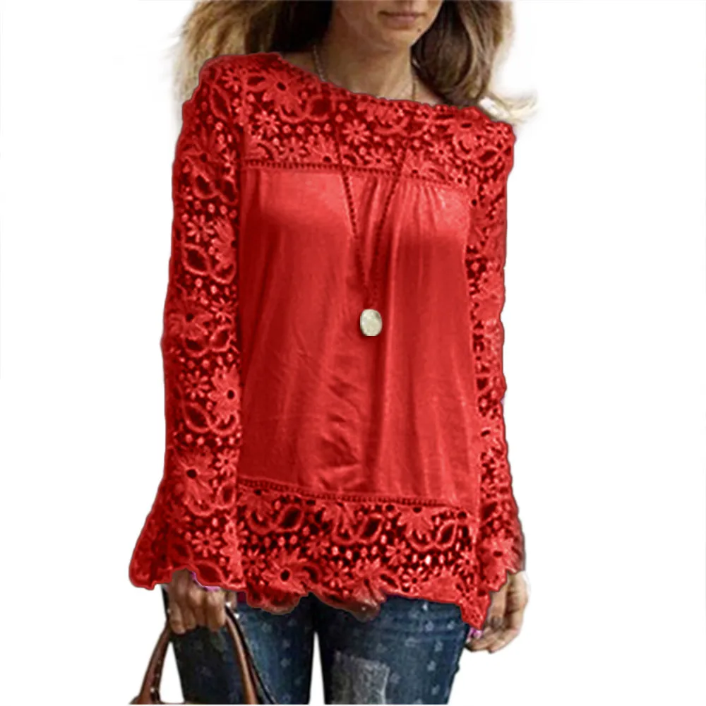 crop top Women blouse lace up high quality blusas mujer o-neck summer tops Long Sleeve Casual blouse plus size women clothing#5
crop top Women blouse lace up high quality blusas mujer o-neck summer tops Long Sleeve Casual blouse plus size women clothing#5