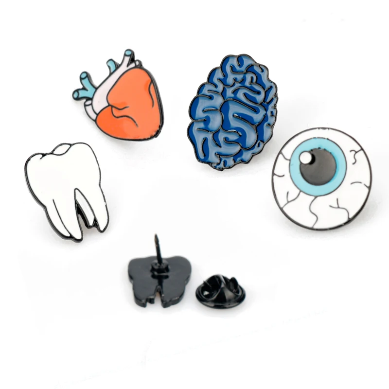 Funny Jewelry Women Men Lapel pin Brooch Human organs Broohces Brain Eye Tooth Heart enamel pin broche
Funny Jewelry Women Men Lapel pin Brooch Human organs Broohces Brain Eye Tooth Heart enamel pin broche