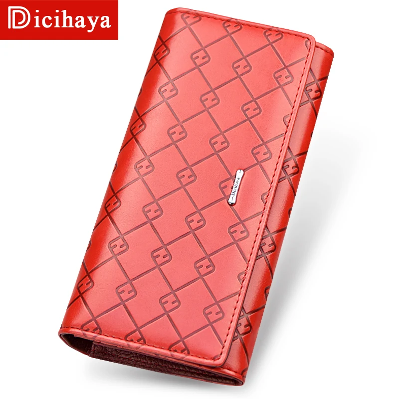DICIHAYA Womens Wallets Purses Plaid Genuine Leather Long Wallet Hasp Phone Bag Money Coin Pocket Card Holder Female Wallets
DICIHAYA Womens Wallets Purses Plaid Genuine Leather Long Wallet Hasp Phone Bag Money Coin Pocket Card Holder Female Wallets