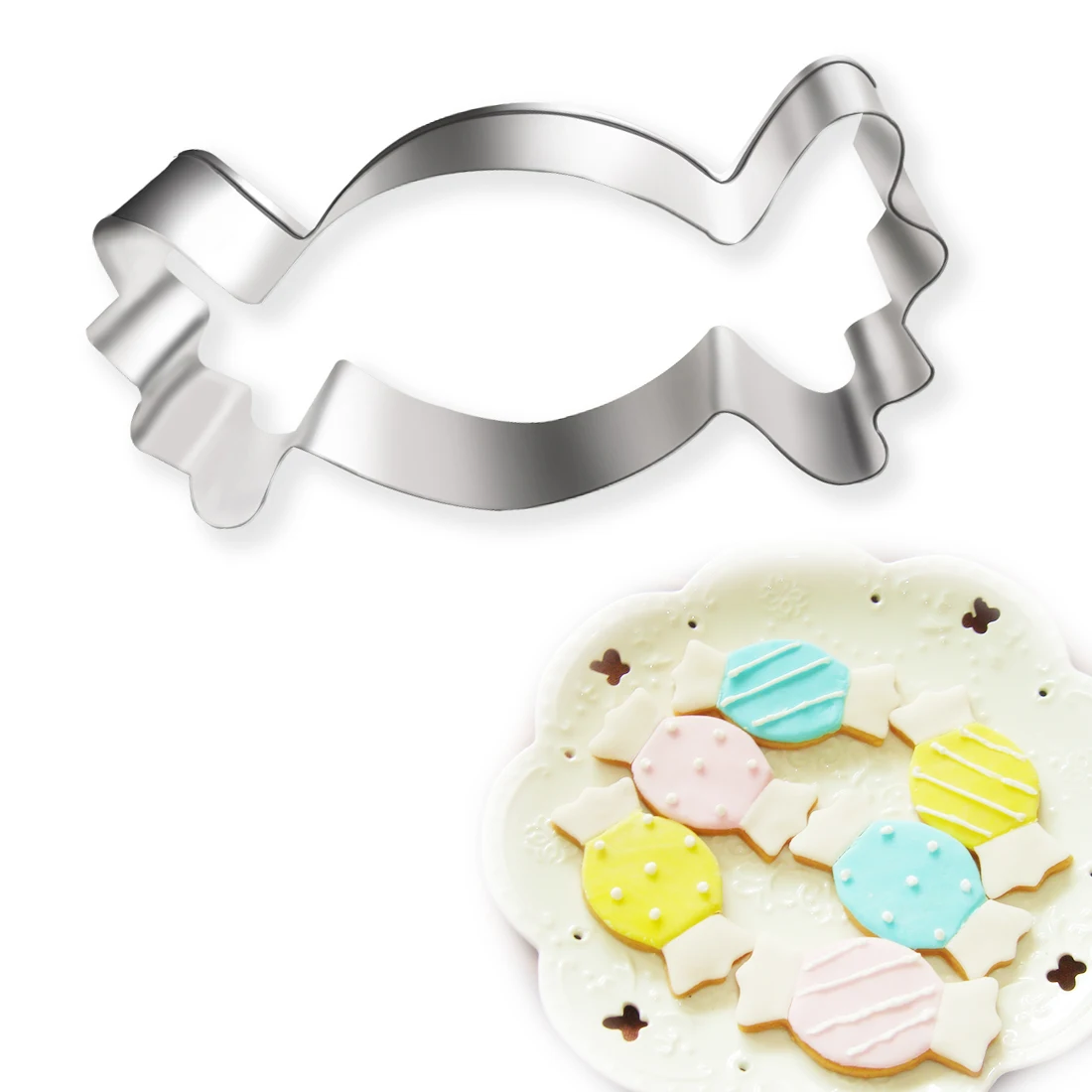 1PC Baking Decorating Tool Stainless Steel Candy Shape Cookie Cutter Biscuit Cake Baking Mold Mould Tool For Kids Kitchen Tools
1PC Baking Decorating Tool Stainless Steel Candy Shape Cookie Cutter Biscuit Cake Baking Mold Mould Tool For Kids Kitchen Tools
