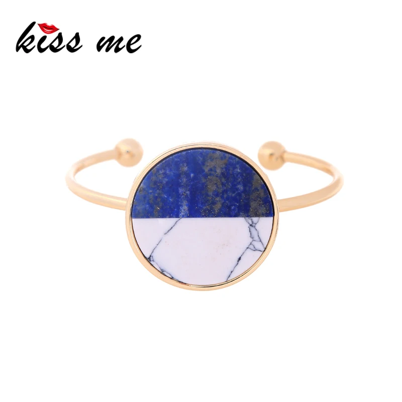 KISS ME Blue & White Synthetic Stone Round Open Bangle Female New Alloy Vintage Cuff Bracelets & Bangles
KISS ME Blue & White Synthetic Stone Round Open Bangle Female New Alloy Vintage Cuff Bracelets & Bangles