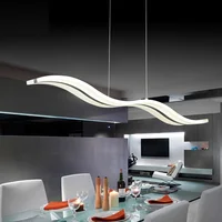 free shipping Simple LED wave character line Home Furnishing acrylic chandelier,AC90-260V Home Furnishing commercial lighting image