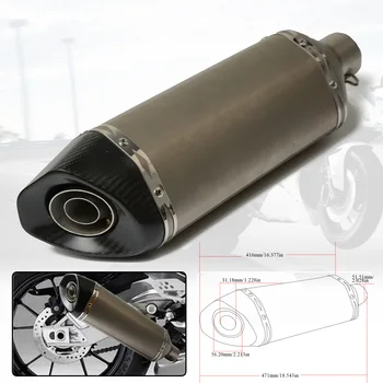 36-51mm Real Carbon Fiber Motorcycle Exhaust Pipe Motocross Muffler CB400 CBR1000rr Z800 Z750 ER6R zx6r s1000rr gsxr750 R1 R6
36-51mm Real Carbon Fiber Motorcycle Exhaust Pipe Motocross Muffler CB400 CBR1000rr Z800 Z750 ER6R zx6r s1000rr gsxr750 R1 R6