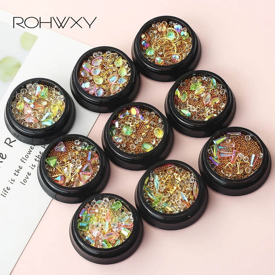 ROHWXY Nail Art Rhinestones 3D Shining Steel Ball Diamonds Ornament for Nails Art Decorations Diy Design Manicure
ROHWXY Nail Art Rhinestones 3D Shining Steel Ball Diamonds Ornament for Nails Art Decorations Diy Design Manicure