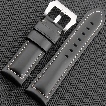 CARLYWET 22 24 26mm Black Brown Real Leather Handmade Thick Wrist Watch Band Strap Belt Pre-V Screw Buckle For Luminor
CARLYWET 22 24 26mm Black Brown Real Leather Handmade Thick Wrist Watch Band Strap Belt Pre-V Screw Buckle For Luminor
