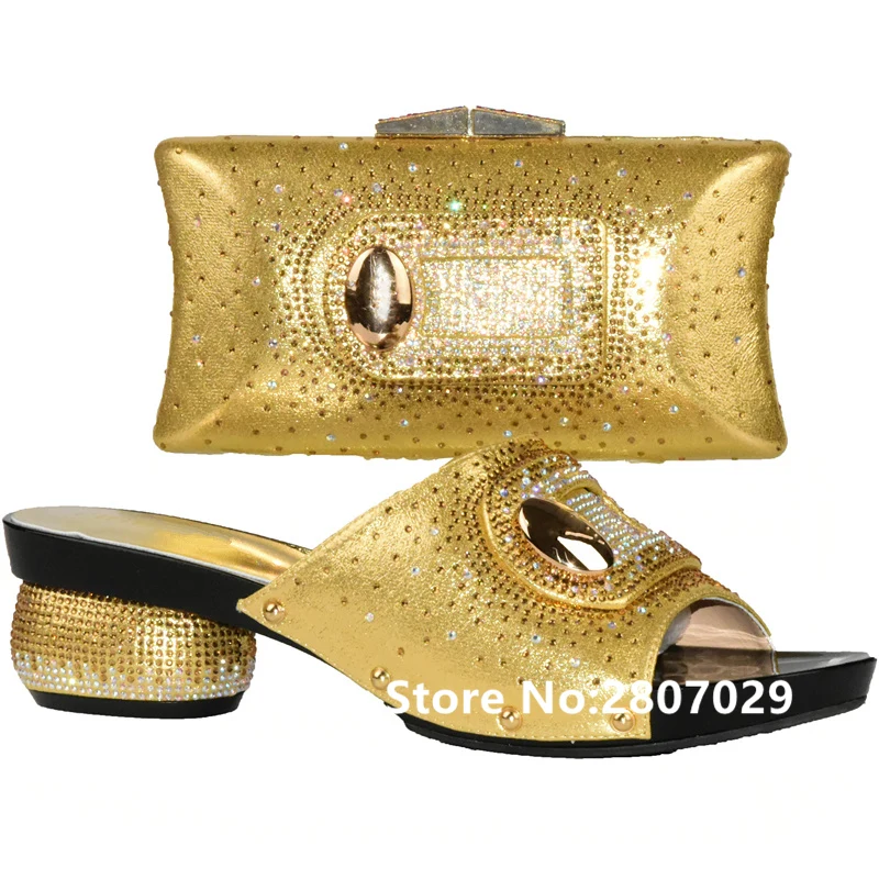 Shoes and Bag Set Gold Color African Matching Shoe and Bag Set Decorated with Rhinestone Nigerian Shoes and Bag Set for Women
Shoes and Bag Set Gold Color African Matching Shoe and Bag Set Decorated with Rhinestone Nigerian Shoes and Bag Set for Women