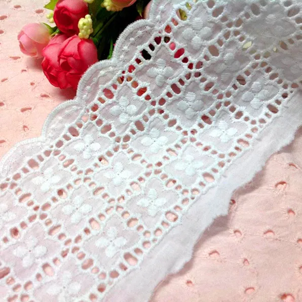 New style 10cm width 5yard/ Pack Cotton Cloth Lace Trimming Embroidered Lace Trims Cotton Fabric Z917
New style 10cm width 5yard/ Pack Cotton Cloth Lace Trimming Embroidered Lace Trims Cotton Fabric Z917