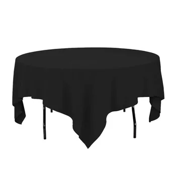 HK DHL Stain Feel 85 inch/216cm Polyester Square Tablecloth BLACK for Wedding, 5/Pack
HK DHL Stain Feel 85 inch/216cm Polyester Square Tablecloth BLACK for Wedding, 5/Pack