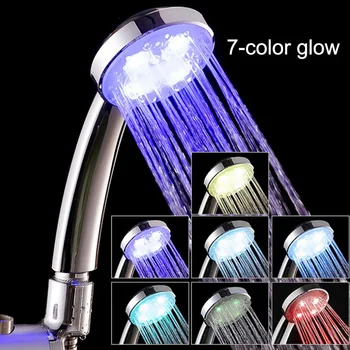 LED Shower Head Rainfall LED Lights Handing Single Round Head Water Saving Romantic Automatic 7 Color 20181225
LED Shower Head Rainfall LED Lights Handing Single Round Head Water Saving Romantic Automatic 7 Color 20181225