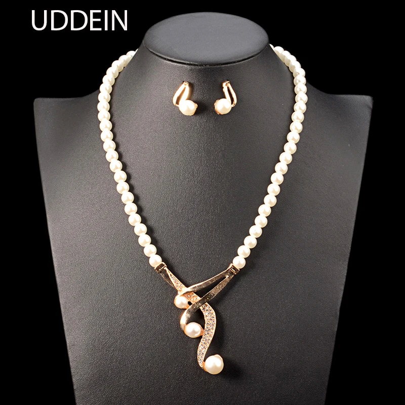 UDDEIN Nigerian Wedding Indian Jewelry Set Fashion Simulated Pearl Jewelry Bridal Accessories Statement Choker For Women Collar
UDDEIN Nigerian Wedding Indian Jewelry Set Fashion Simulated Pearl Jewelry Bridal Accessories Statement Choker For Women Collar