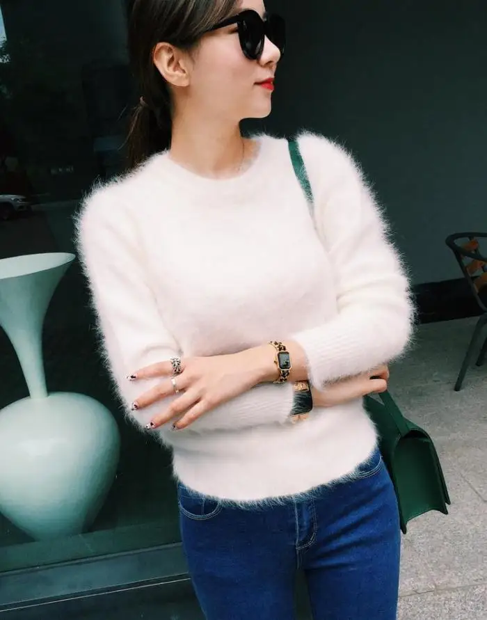 2019 Women Sweaters and pullovers Pure Mink Cashmere Knitted Pullover ladies sweater Short Lngth Free Shipping Z-2
2019 Women Sweaters and pullovers Pure Mink Cashmere Knitted Pullover ladies sweater Short Lngth Free Shipping Z-2