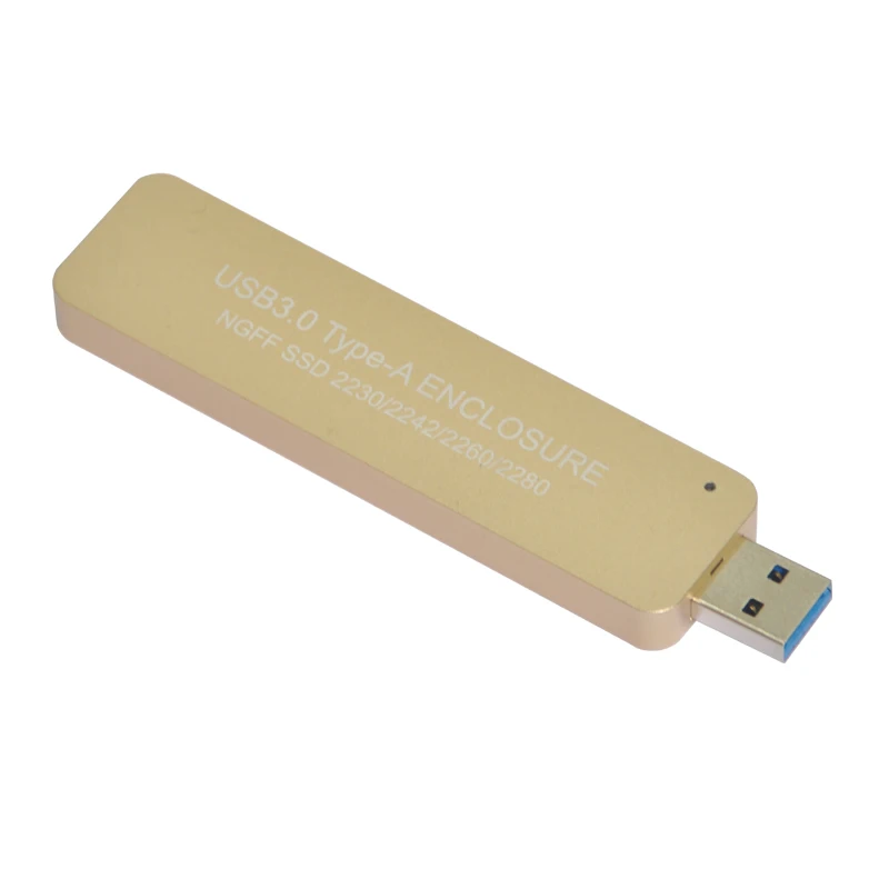 L USB3.0 Aluminum HDD Case TYPE-A TO NGFF M2 SSD External Enclosure Enbedded Hard Drive Adapter for 2242 2260 2280 Fixed type
L USB3.0 Aluminum HDD Case TYPE-A TO NGFF M2 SSD External Enclosure Enbedded Hard Drive Adapter for 2242 2260 2280 Fixed type