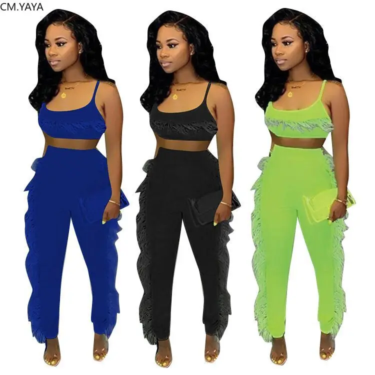 2019 Women summer tassel splicing tank top pencil long pants suit two piece set beach sexy sporting tracksuit outfit GLF8224
2019 Women summer tassel splicing tank top pencil long pants suit two piece set beach sexy sporting tracksuit outfit GLF8224