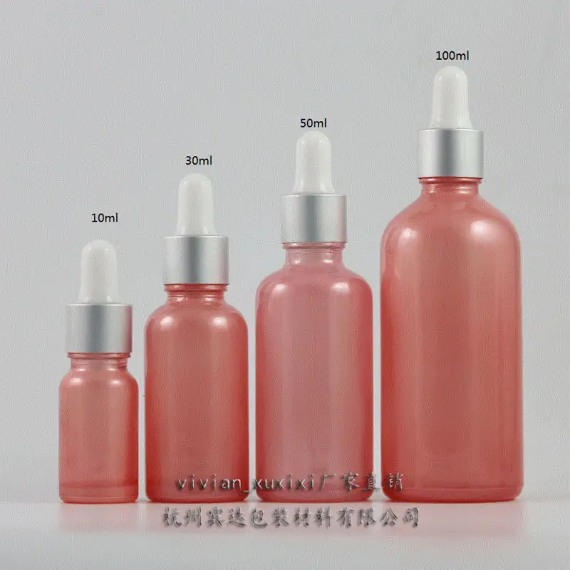 10ml pink Glass Essential Oil Bottle With aluminum matte silver ring+white rubber dropper cap. Essential Oil Container
10ml pink Glass Essential Oil Bottle With aluminum matte silver ring+white rubber dropper cap. Essential Oil Container
