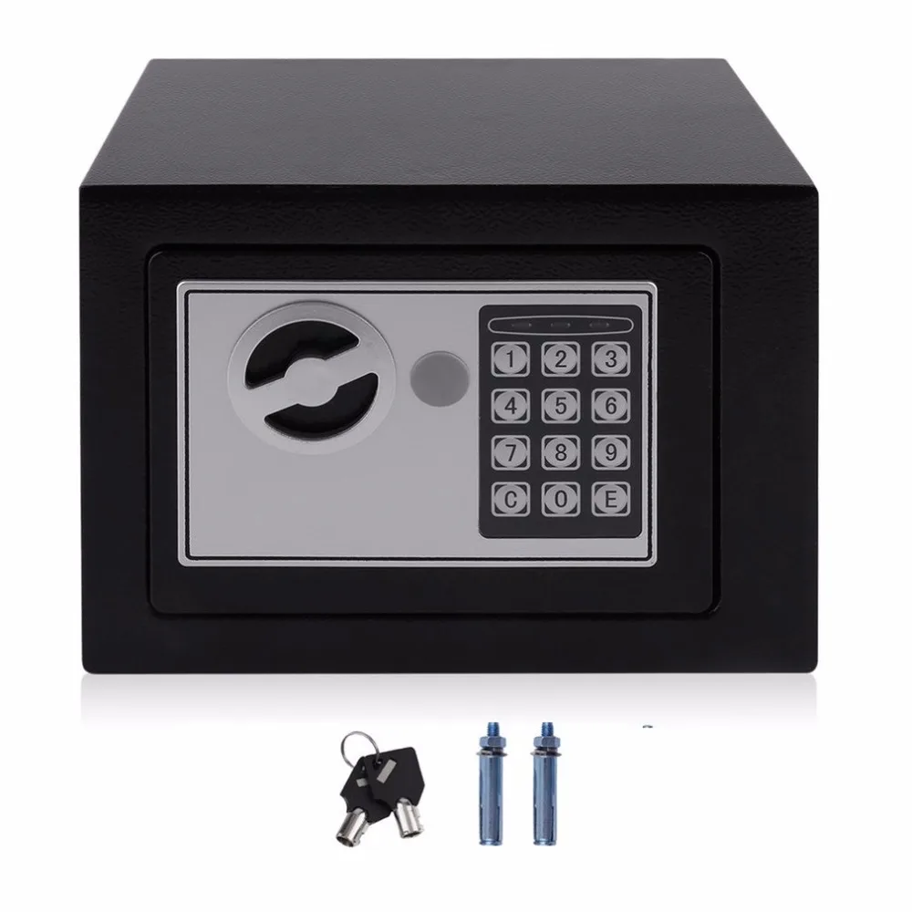 4.6L Strongbox Solid Steel Electronic Safe Box With Digital Keypad Lock Strongbox Mini Lockable Money Cash Jewelry Storage Box
4.6L Strongbox Solid Steel Electronic Safe Box With Digital Keypad Lock Strongbox Mini Lockable Money Cash Jewelry Storage Box