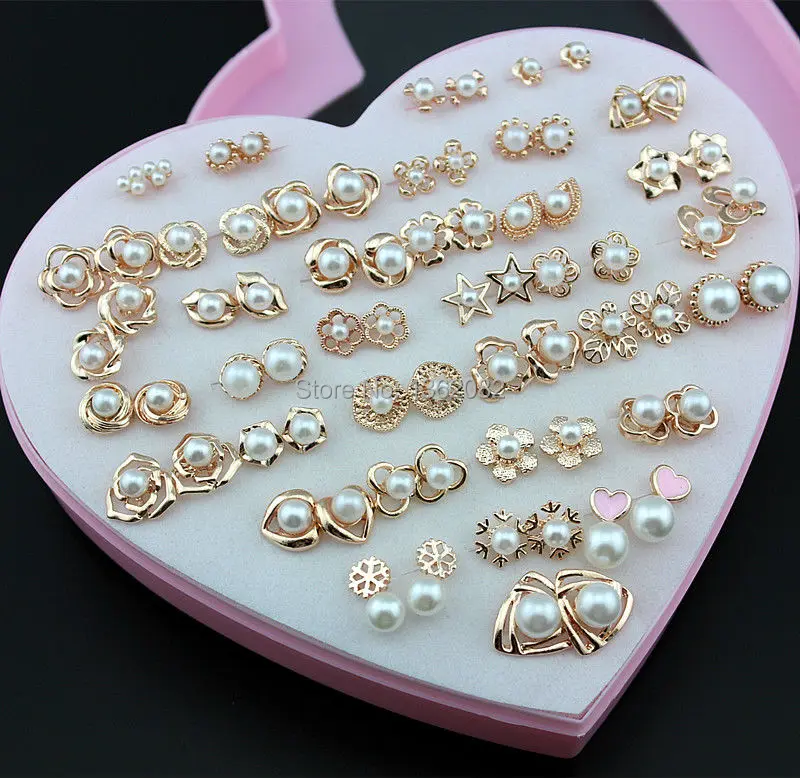 Fashion Women's Jewelry 36 pairs/lot Light Rose Gold Earrings Random Styles Imitation Pearls Stud Earrings Christmas Gift ME223
Fashion Women's Jewelry 36 pairs/lot Light Rose Gold Earrings Random Styles Imitation Pearls Stud Earrings Christmas Gift ME223