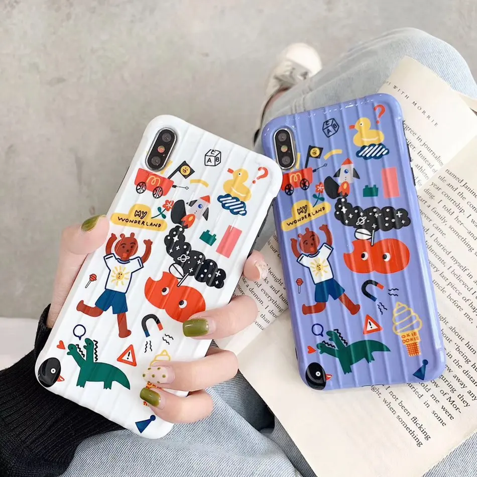 For iPhone 7 8 Plus XS Max/XR Luggage Suitcase Phone Case For iPhone 7 Plus X 6s 6Plus Cute Funny Graffiti Pattern Soft Cover
For iPhone 7 8 Plus XS Max/XR Luggage Suitcase Phone Case For iPhone 7 Plus X 6s 6Plus Cute Funny Graffiti Pattern Soft Cover