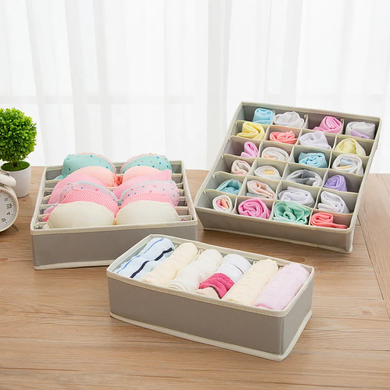 3pcs Folding Non-Woven Drawer Organizador Portable Women Bra Socks Storage Organizadores 6+7+24 Cells Wardrobe Storage Box Set
3pcs Folding Non-Woven Drawer Organizador Portable Women Bra Socks Storage Organizadores 6+7+24 Cells Wardrobe Storage Box Set