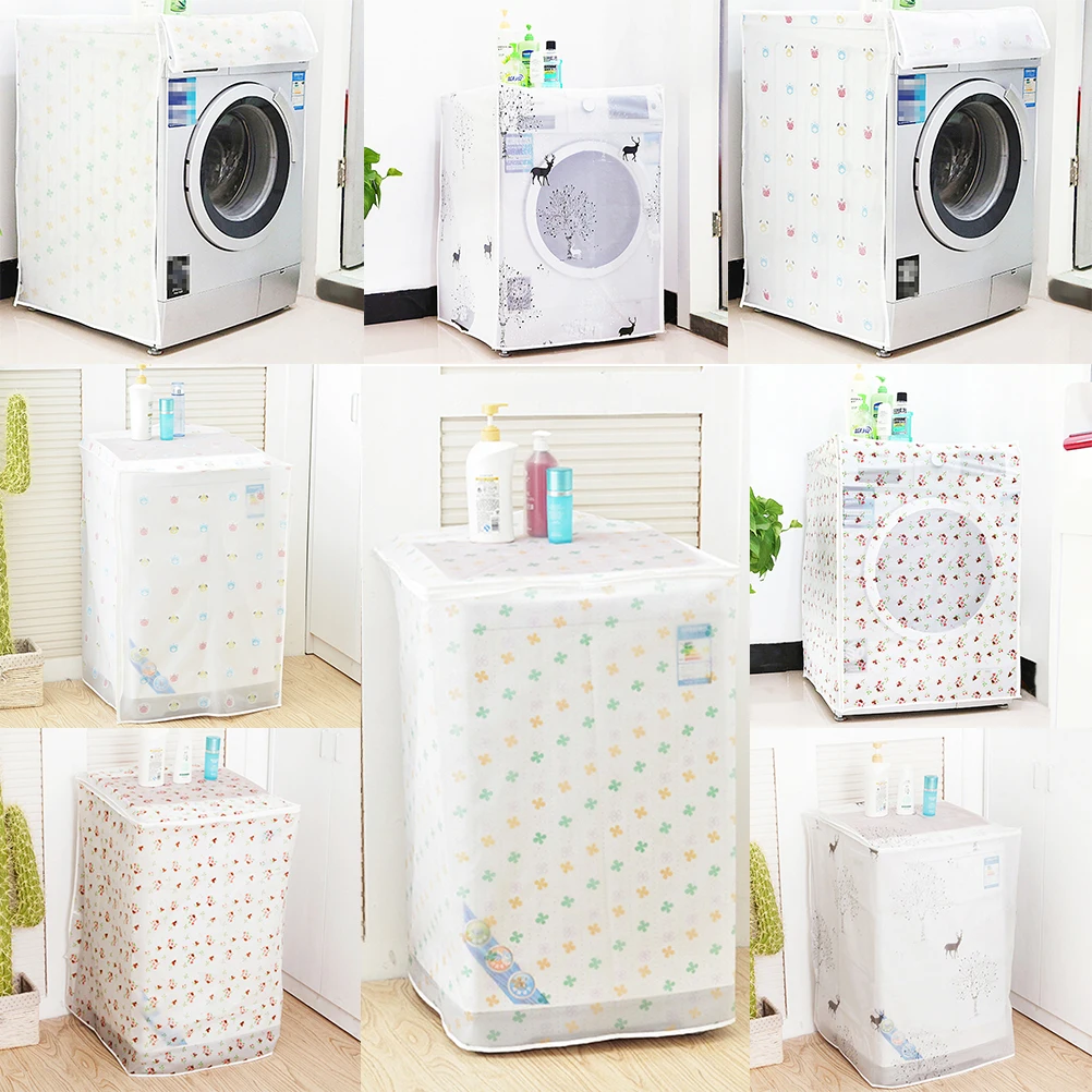Transparent waterproof washing machine cover 60*56*83cm sunscreen home automatic impeller roller dust cover for drum accessories
Transparent waterproof washing machine cover 60*56*83cm sunscreen home automatic impeller roller dust cover for drum accessories