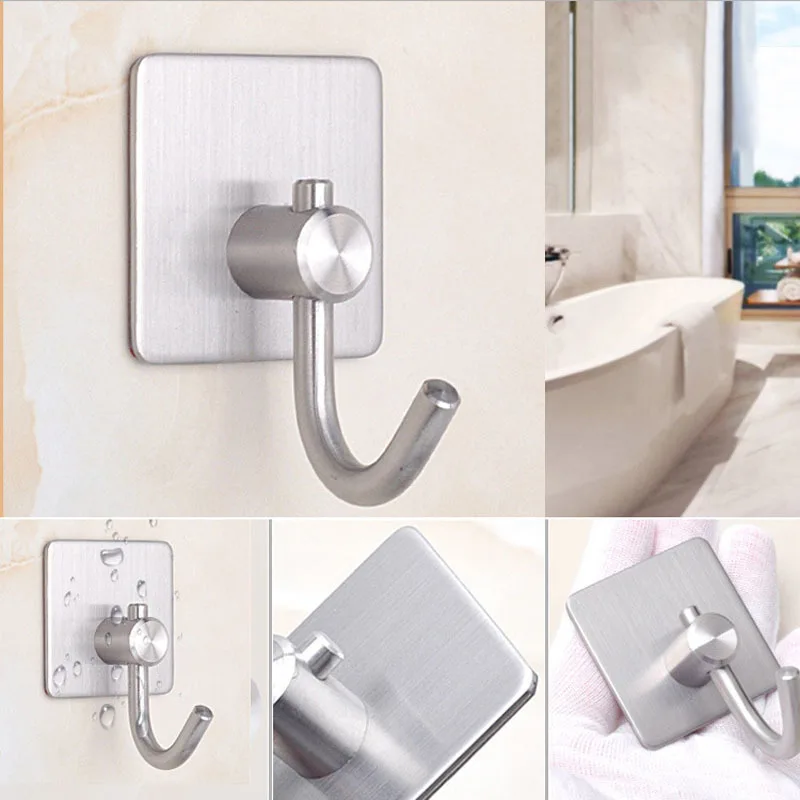 1pcs Adhesive Stainless Steel Sticker Hooks on the Wall Rustproof Hook Wall Door Clothes Towel Hanger
1pcs Adhesive Stainless Steel Sticker Hooks on the Wall Rustproof Hook Wall Door Clothes Towel Hanger